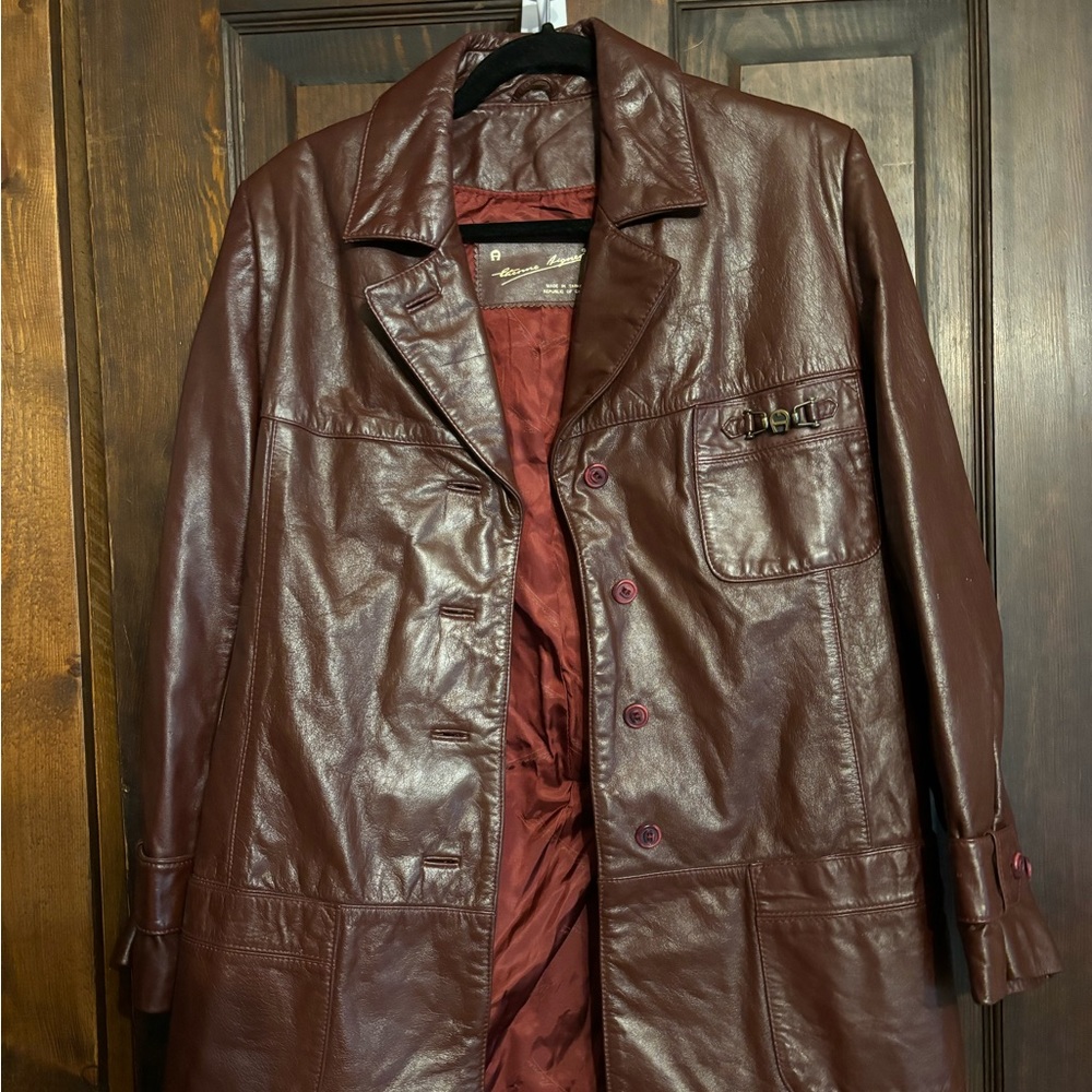 Etienne Aigner Leather Coat